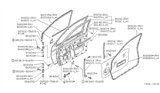 Diagram for 1997 Nissan Hardbody Pickup (D21U) Window Run - 80331-S3801