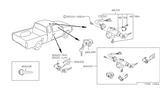 Diagram for Nissan Hardbody Pickup (D21) Ignition Lock Assembly - 99810-01G90
