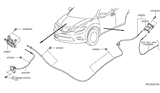 Diagram for 2016 Nissan Rogue Hood Cable - 65621-6FL0A
