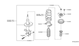 Diagram for 2018 Nissan Rogue Coil Spring Insulator - 54034-4BA0D