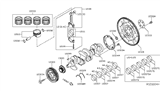 Diagram for 2015 Nissan Altima Piston Ring Set - 12033-3TA0A