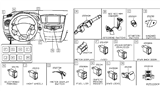 Diagram for 2019 Nissan Rogue Dimmer Switch - 25560-4BA7A