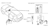 Diagram for 2016 Nissan Rogue Ignition Lock Assembly - D8700-4BA0A