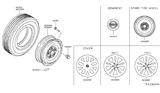 Diagram for 2015 Nissan Rogue Spare Wheel - 40300-4BH1A