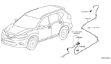 Diagram for Nissan Rogue Fuel Door Release Cable - 78821-7FA1B