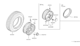 Diagram for Nissan Pulsar NX Wheel Cover - 40315-06M00