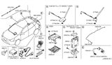 Diagram for Nissan Rogue Antenna Cable - 28243-JM20A