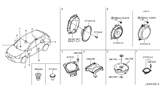 Diagram for 2008 Nissan Rogue Car Speakers - 28156-JM00A