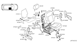 Diagram for 2011 Nissan Rogue Seat Cover - 87620-JM02A
