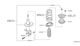 Diagram for 2014 Nissan Rogue Shock And Strut Mount - 54320-3UB0A