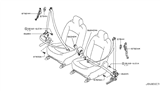Diagram for 2015 Nissan Rogue Seat Belt - 86884-CZ30A