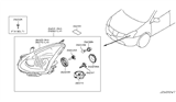 Diagram for 2013 Nissan Rogue Headlight Cover - 26029-AE000