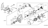 Diagram for Nissan Starter Drive Gear - 23312-ET81A