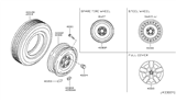 Diagram for 2013 Nissan Rogue Spare Wheel - 40300-JM00B