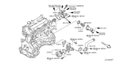 Diagram for Nissan Rogue Thermostat Housing - 13049-JA01A