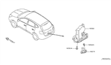 Diagram for 2008 Nissan Rogue Tailgate Lock - 90502-JG00A
