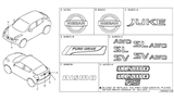 Diagram for Nissan Juke Emblem - 84896-1VK0A
