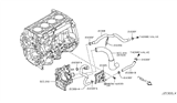 Diagram for 2013 Nissan Juke Engine Oil Cooler - 21305-1KC0C