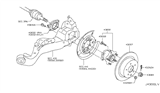 Diagram for Nissan Rogue Wheel Bearing - 43202-JG21B