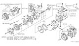 Diagram for 1984 Nissan 720 Pickup A/C Compressor - 92640-06W61