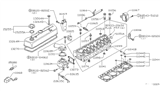 Diagram for Nissan Pathfinder Cylinder Head Bolts - 11057-H5700