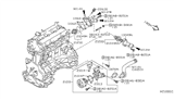 Diagram for 2011 Nissan Rogue Thermostat Housing - 11060-ET80A