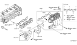Diagram for 2019 Nissan GT-R Throttle Body Gasket - 16175-ET80A