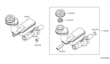 Diagram for 2010 Nissan Sentra Brake Master Cylinder Reservoir - 46010-ET010