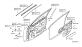 Diagram for 2007 Nissan Sentra Door Moldings - 80820-ET000