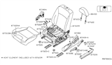 Diagram for 2008 Nissan Sentra Seat Cushion - 87361-ET00A