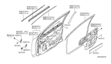 Diagram for Nissan Sentra Door Seal - 80831-ZT50A