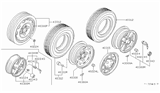 Diagram for Nissan 280ZX Wheel Cover - 40343-P7100