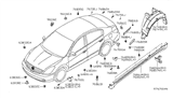 Diagram for 2014 Nissan Xterra Body Mount Hole Plug - 64899-ZX70A
