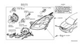 Diagram for 2011 Nissan Altima Headlight - 26010-ZX00A
