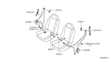Diagram for 2010 Nissan Altima Seat Belt - 86843-ZX68A