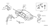 Diagram for 2009 Nissan Altima Ignition Lock Assembly - 48700-9N00B