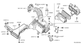 Diagram for 2009 Nissan Altima Air Duct - 16576-JA000