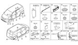 Diagram for Nissan Cube Body Mount Hole Plug - 74849-AX00A