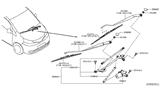 Diagram for Nissan NV Wiper Pivot - 28800-3LM1A