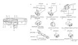 Diagram for 1993 Nissan Sentra Blower Control Switches - 25350-65Y05