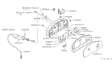 Diagram for Nissan 200SX Speedometer - 24820-89Y00