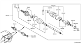 Diagram for Nissan Rogue CV Boot - 39241-2U625