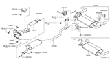 Diagram for 2005 Nissan Murano Tail Pipe - 20080-CA001