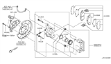 Diagram for Nissan Murano Brake Caliper - 44001-AL500
