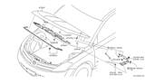 Diagram for Nissan Murano Hood Hinge - 65401-CA000