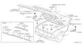 Diagram for Nissan Pathfinder Hood Hinge - 65401-0W000