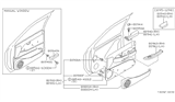 Diagram for 2000 Nissan Pathfinder Armrest - 80961-2W602