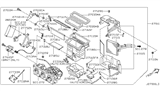 Diagram for 1998 Nissan Pathfinder Blend Door Actuator - 27732-44B00