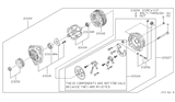 Diagram for 2000 Nissan Pathfinder Alternator Case Kit - 23127-0W007