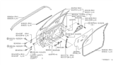 Diagram for 2001 Nissan Pathfinder Door Hinge - 80401-1M200